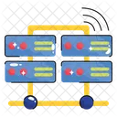Inteligente Servidor Dados Ícone