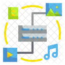 Variedade De Multimidia De Servidor Multimidia Variedade Ícone