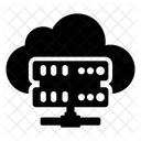 Base De Datos En La Nube Uso Compartido De La Nube Red De Servidor De Datos Icono
