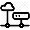 Servidor En La Nube Alojamiento De Internet En La Nube Servidor De Computacion En La Nube Icono