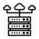 Servidor En La Nube Computacion En La Nube Base De Datos En La Nube Icono