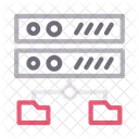Base De Datos Servidor Intercambio De Archivos Icono