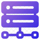 Red De Servidor Conexion De Servidor Red De Base De Datos Icono