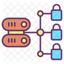 Bloqueos De Bases De Datos Seguridad De Redes De Servidores Seguridad De Redes De Bases De Datos Icono