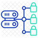 Bloqueos De Bases De Datos Seguridad De Redes De Servidores Seguridad De Redes De Bases De Datos Icono