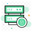 Servidor De Datos Protegido Seguridad Del Servidor Servidor Seguro Icono
