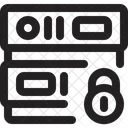 Bloquear Servidor Seguro Base De Datos Segura Icono