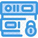 Bloquear Servidor Seguro Base De Datos Segura Icono