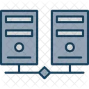 Servidores Conectados Racks Ícone
