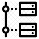 Arbol De Servidores Fuera De Linea Datos En Linea Icono