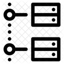 Arbol De Servidores Fuera De Linea Datos En Linea Icono