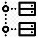 Arbol De Servidores Fuera De Linea Datos En Linea Icono