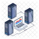 Servidores De Almacenamiento Red De Servidores De Datos Visualizacion De Datos Icono