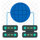 Rede De Servidor Global Data Centers Globais Servidor De Navegador Ícone