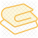 Serviette Duotone Line Icon Icon