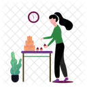 Serving Cake Birthday Cake Birthday Celebration Icon