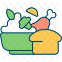 Serving delicious dinner  Icon