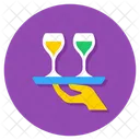 Serving Drinks Drink Glass Hotel Service Icon