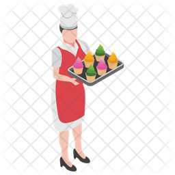 Serving Ice-cream Icon