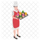 Serving Ice Cream Dessert Fast Food Icon