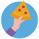 Serving Pizza Pizza Slice Italian Food Icon