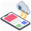 Servizi Di Cloud Computing Server Client Scambio Di Dati Icon