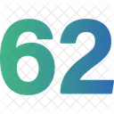 Sesenta Y Dos Numeros Numerico Icono