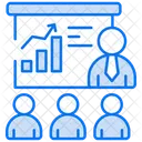 Sesión informativa de negocios  Icono