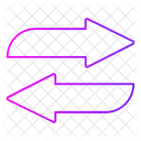 Icone De Seta Em Dois Sentidos Ícone