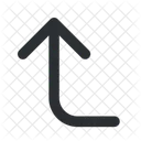 Seta Curva Para Cima Esquerda Setas Direcao Ícone