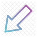 Seta Diagonal Seta Seta Para Baixo E Direita Icon