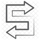Seta De Duas Pontas Seta Dupla Face Seta De Direcao Ícone