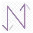 Seta Em Ziguezague Ziguezague Seta Ícone
