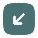 Seta Para A Esquerda Para Baixo Interface Do Usuario Interface Do Usuario Ícone