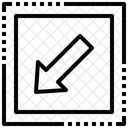 Seta para baixo esquerda  Ícone