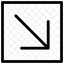 Seta Para Baixo Direita Seta Baixo Ícone