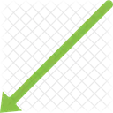 Seta para baixo à esquerda  Ícone