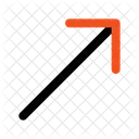 Seta Para Cima A Direita Seta Diagonal Canto Superior Direito Ícone