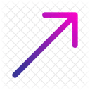 Seta Para Cima A Direita Seta Diagonal Canto Superior Direito Ícone