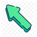 Setas Cor Linear Esquerda Para Cima Seta Ícone
