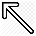 Seta Para Cima A Esquerda Seta Diagonal Seta De Expansao Ícone