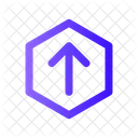 Seta Para Cima Hexagono Seta Setas Ícone