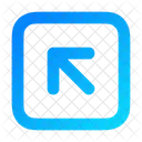 Seta quadrada para cima à esquerda  Ícone