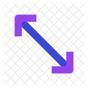 Seta redimensionar diagonal  Ícone