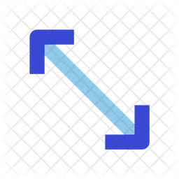 Seta redimensionar diagonal  Ícone