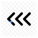 Seta tripla para a esquerda  Ícone