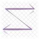 Seta Em Ziguezague Ziguezague Navegacao Ícone