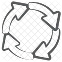 Setas De Ciclo Setas Circulares Girar Ícone