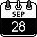 Setembro Dias Do Calendario Hora E Data Icon