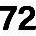 Setenta Y Dos Numeros Numerico Icono